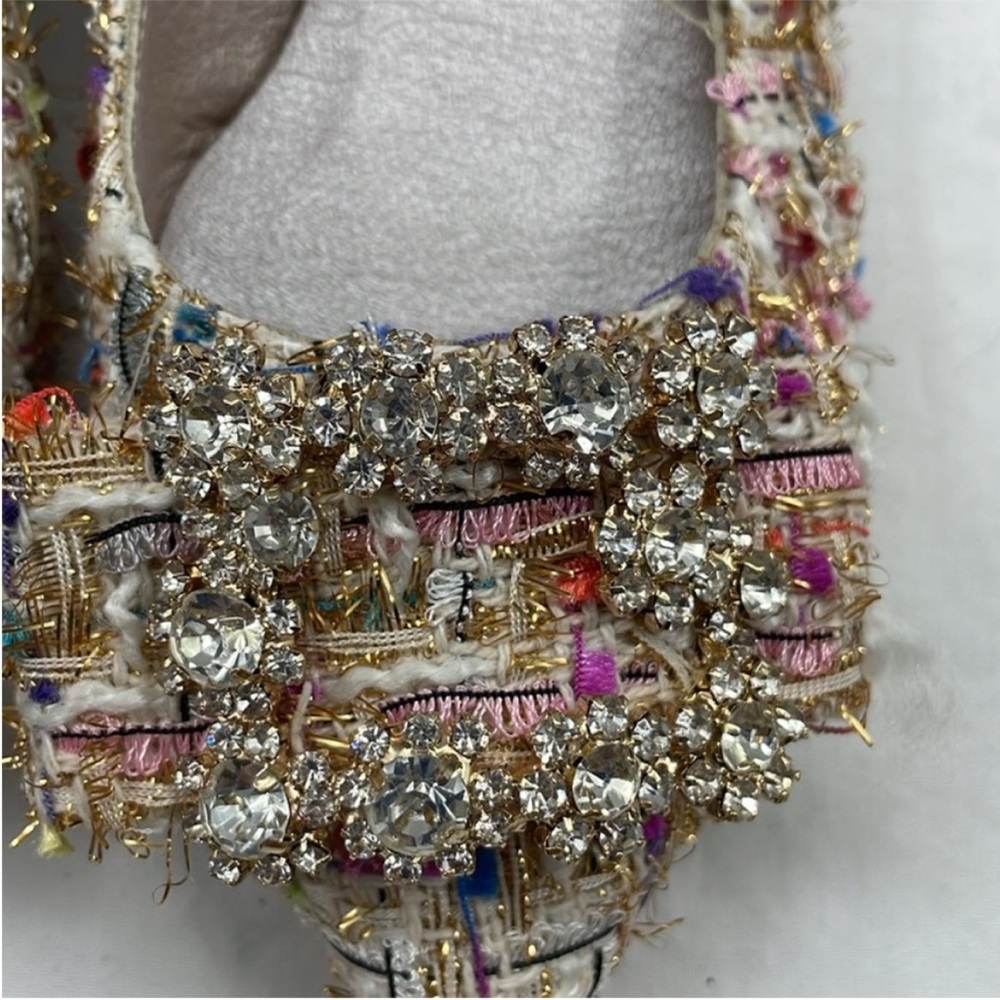 NEW! Anthropologie ELIA B Spain Made Tweed Flats With Jewel Front. EU36. - Picture 7 of 14